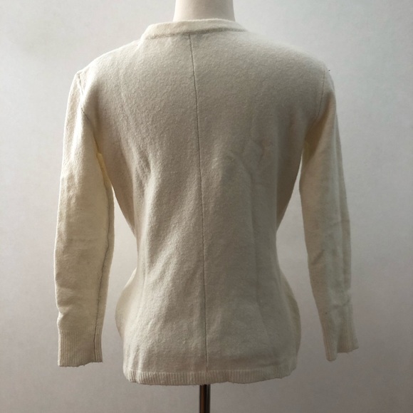 MADEWELL Tie Front Pullover Ivory Sweater - Picture 4 of 5